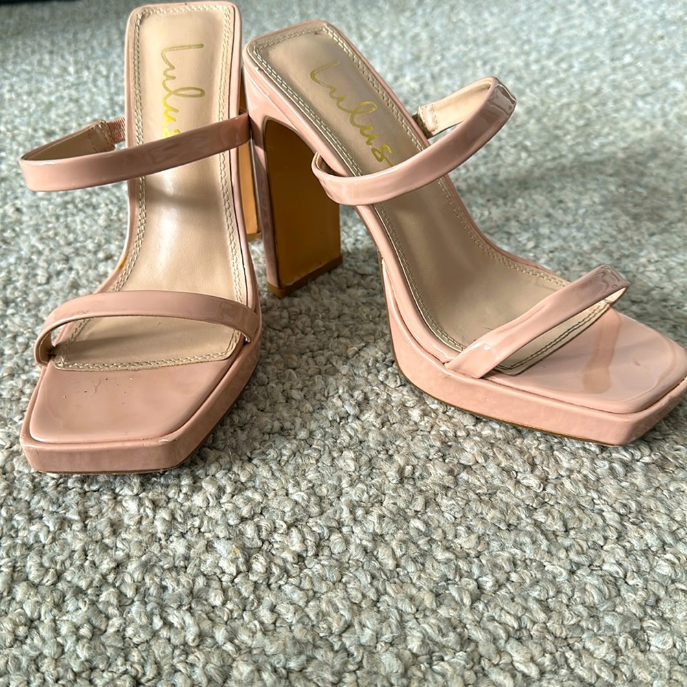 Lulus Nude patent heels 6